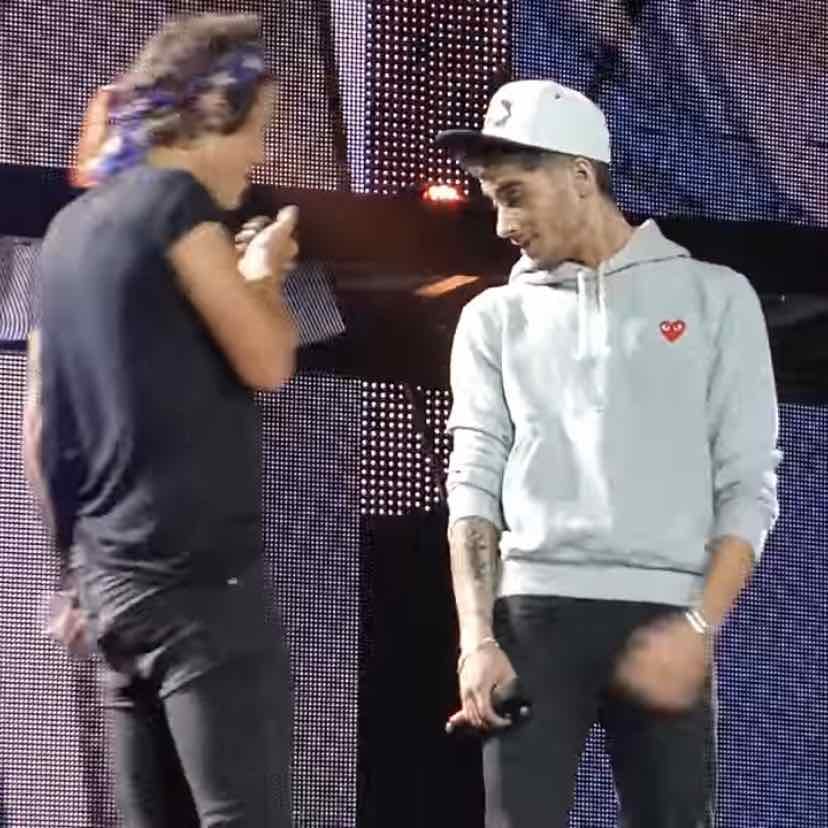 LA Staples Centre 8/10/13 Teenage Dirtbag - THEY SOUND SO GOOD AND oh my god niall’s part don’t get me FUCKJGN STARTED and zayns high notes are HEAVEN plus bandana harry and ZAYN HEART EYE HOODIE oh my gOD