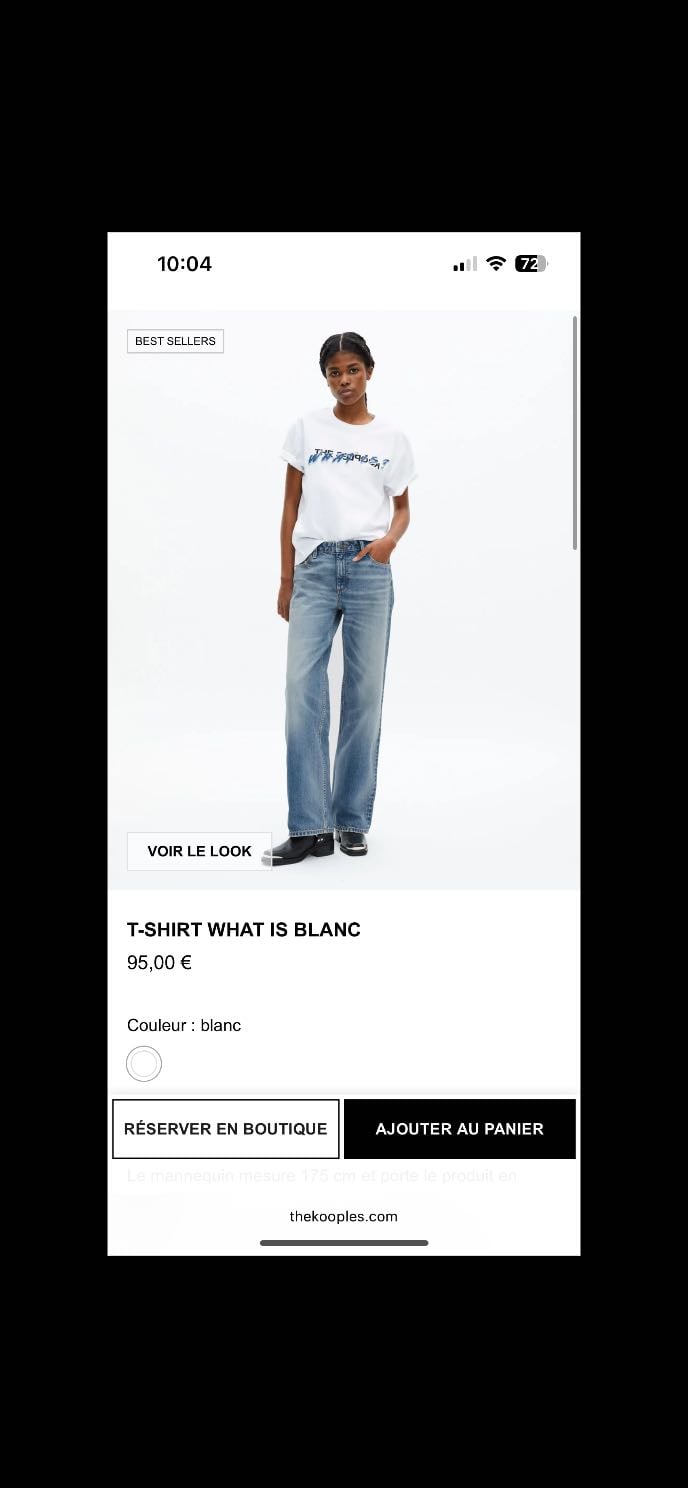 T-shirt What Is ? Blanc The Kooples