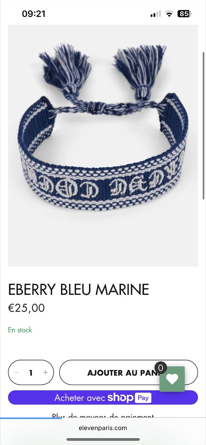 Eberry bleu marine Eleven Paris