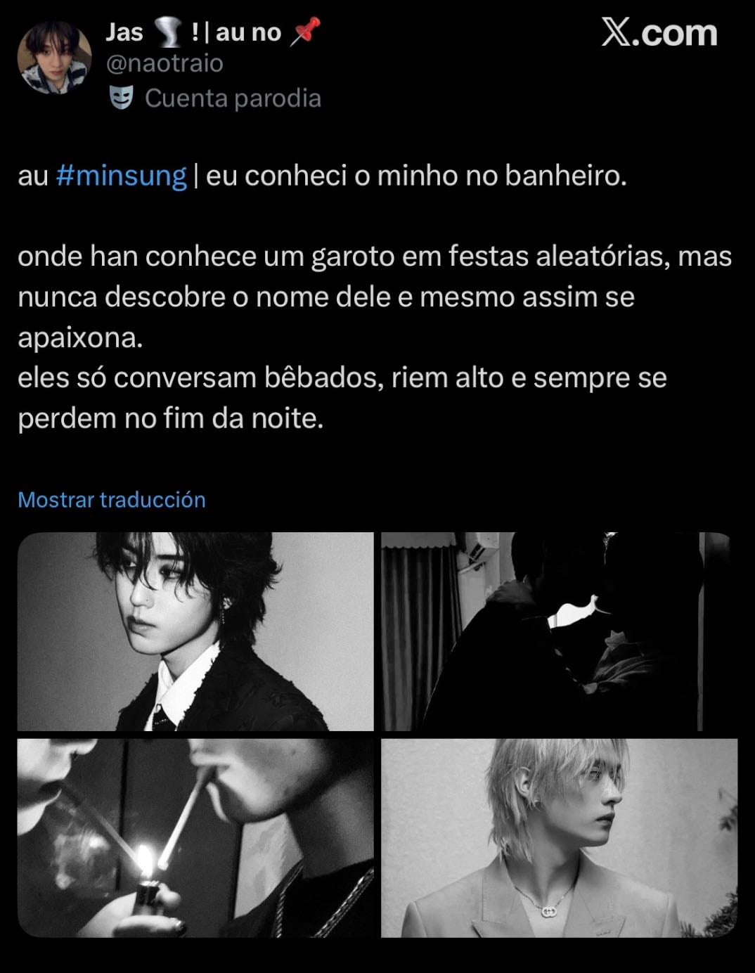Eu conheci o minho no banheiro. - Minsung twitter au