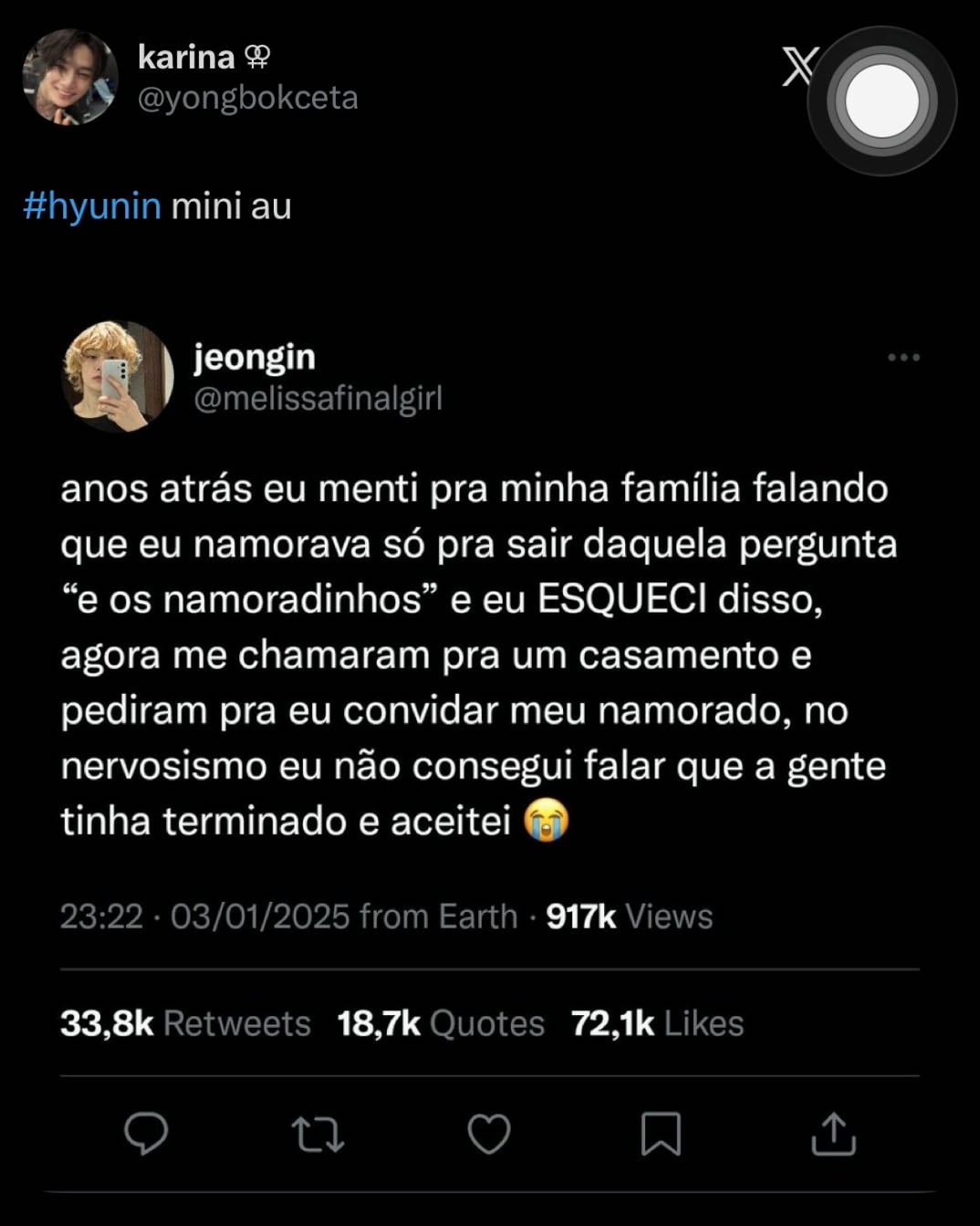 … - Hyunin twitter au
