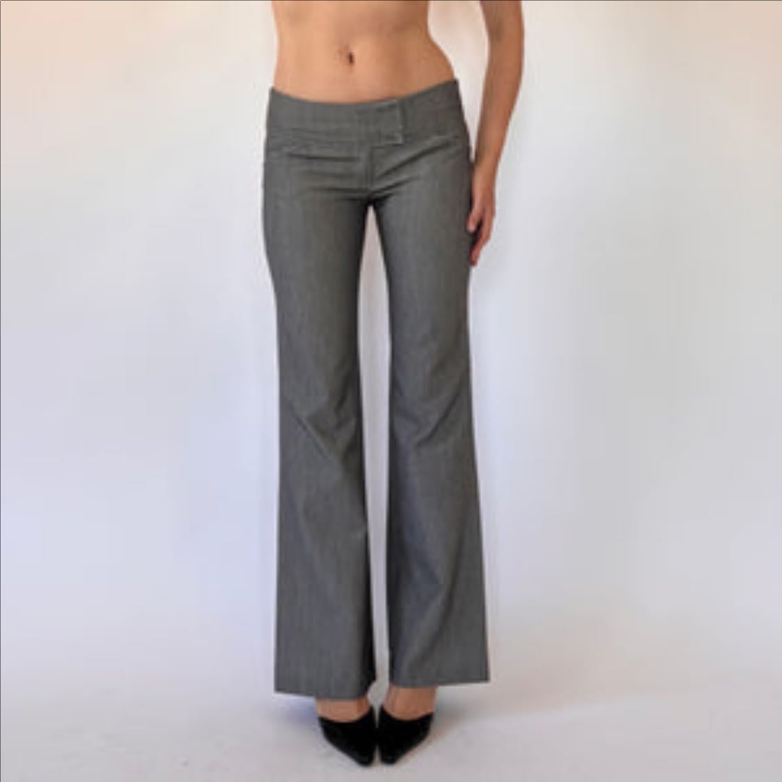 Low Waist Fabric Trausers - Flared, obviously