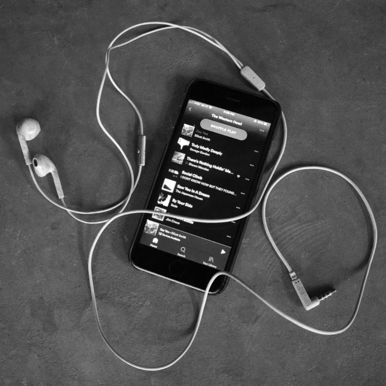 Listening to music