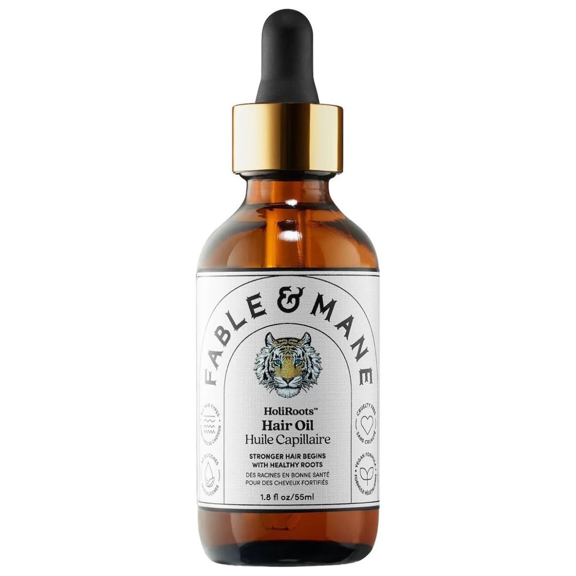 Fable & Mane Holiroots - Hair Oil - Este se utiliza como rutina de hair oiling antes de lavarte el pelo. Hay que tener cuidado al comprarlo porque hay dos tipos: este, se pone en las raíces para fortificar el pelito desde el cuero cabelludo, hay otro que es para dar brillo a las puntas y controlar el frizz