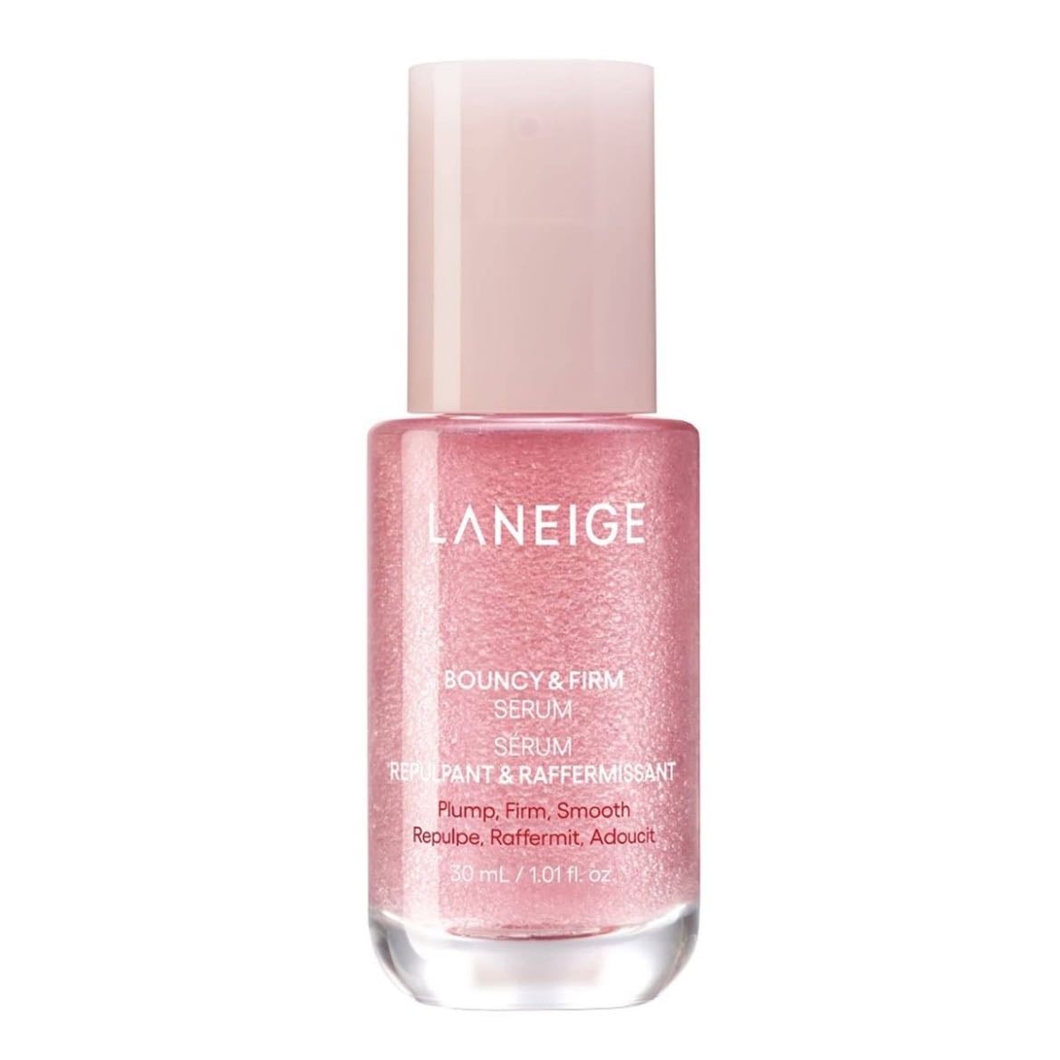 Laneige – Bouncy & Firm Serum - Es un serum de colágeno muy flojito perfecto para las que estamos en nuestros 20 pero aún no queremos (ni necesitamos) utilizar colágeno ni retinoides. Deja la piel superlisita para el maquillaje y parece que te estás poniendo agüita de lo suave y ligero que es 🍭