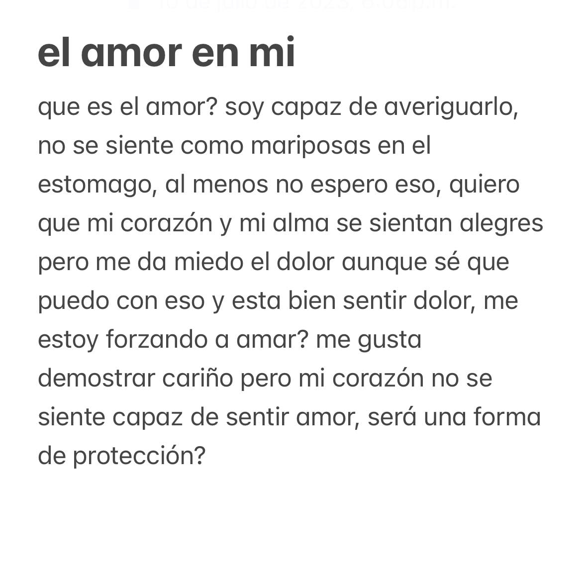 amor en mi