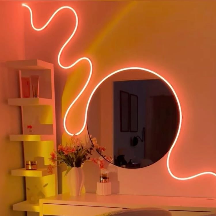 Miroir rond - Avec la led exactement comme ça