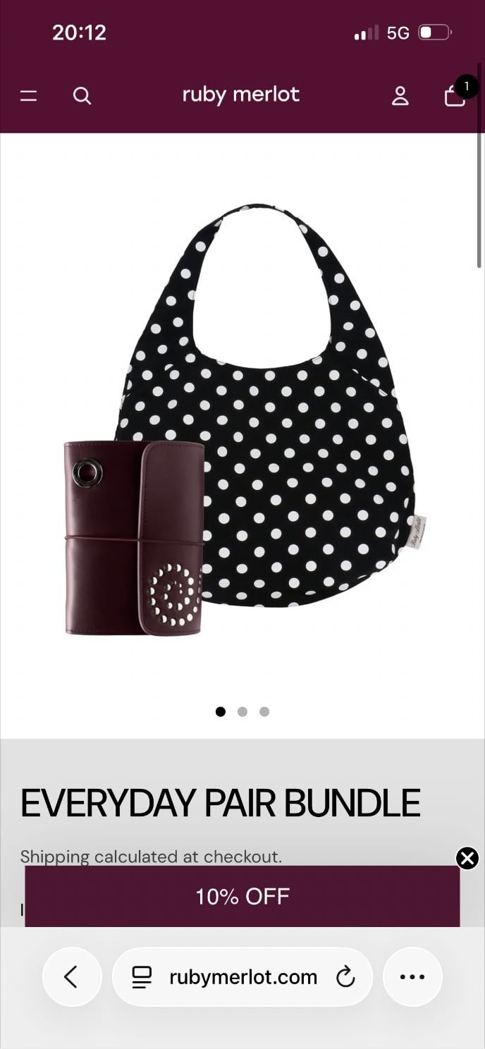 ruby merlot journal & tote bag