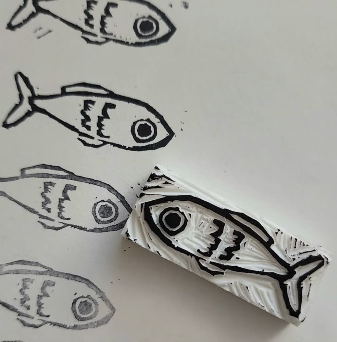 carve linoleum stamps