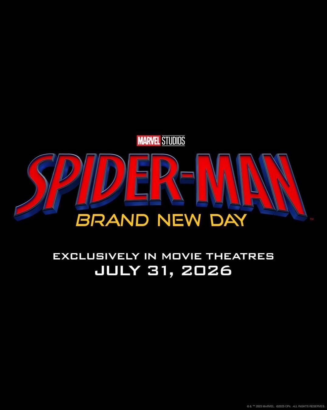 spiderman brand new day - 31.07.2026