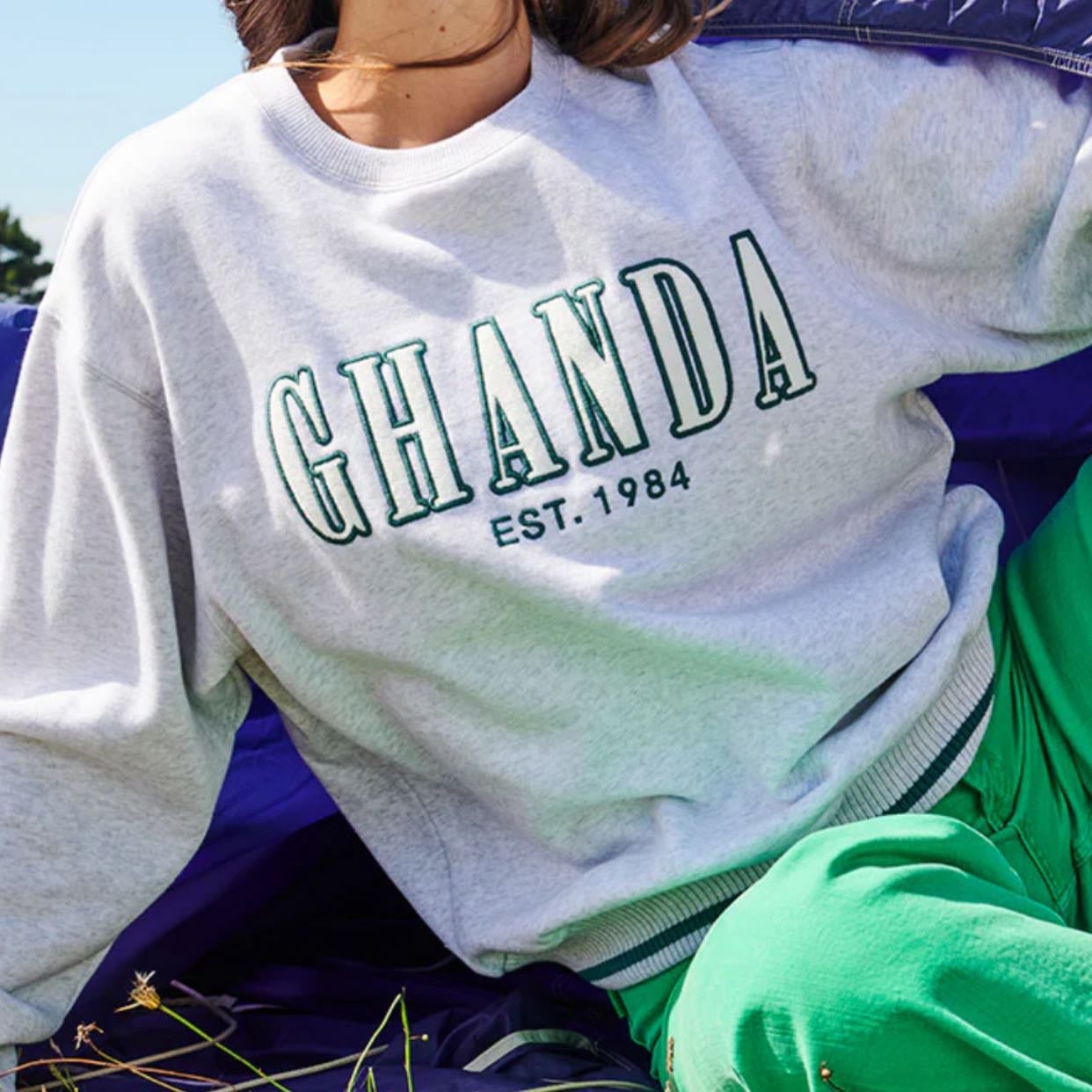 Grey + Green Ghanda Jumper