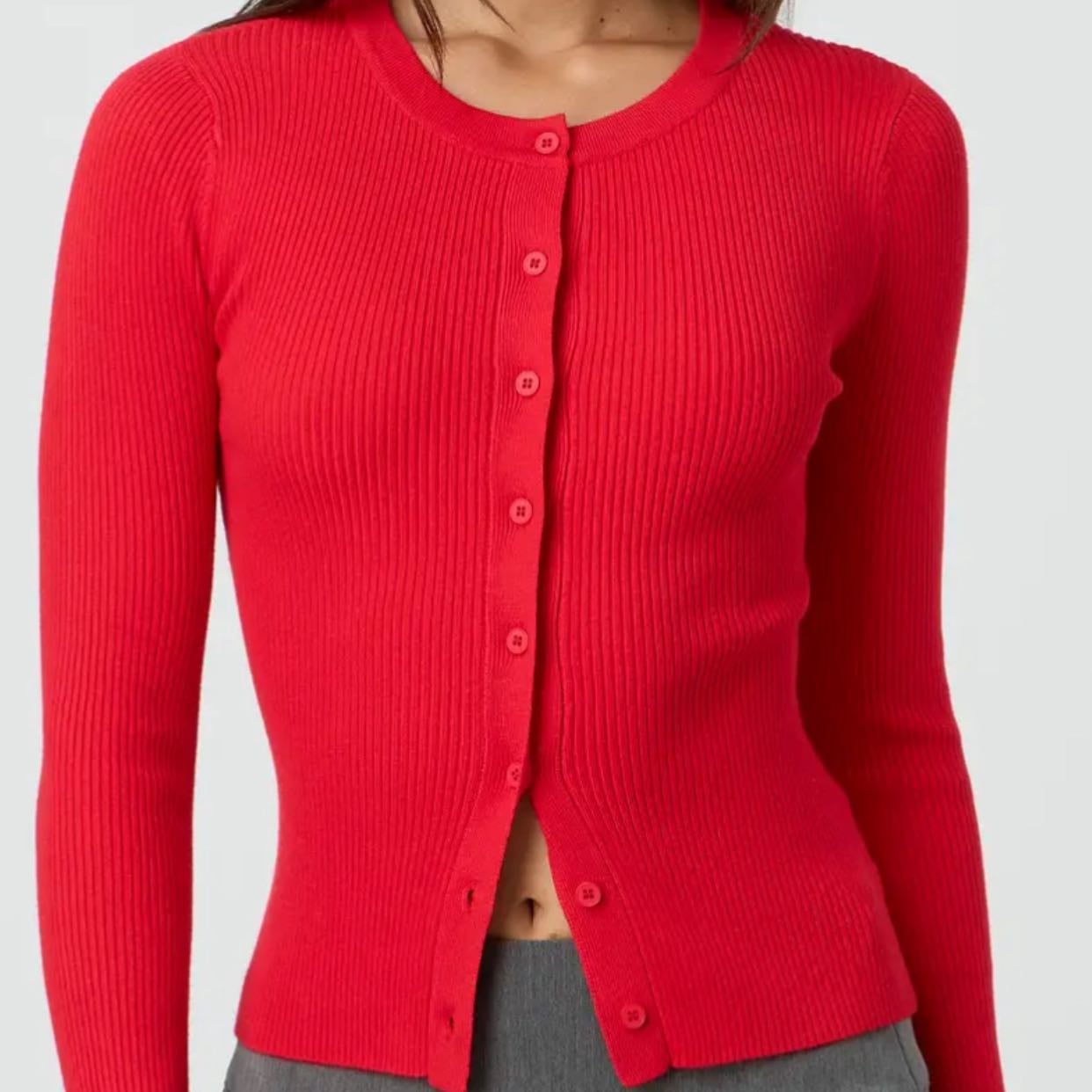 Red Glassons Cardigan