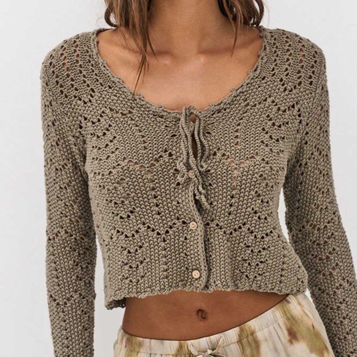 Green Ghanda Cardigan