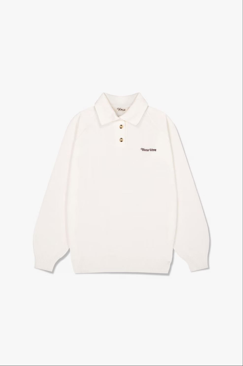 Tricot Polo Off-White Sueter - Tamanho G