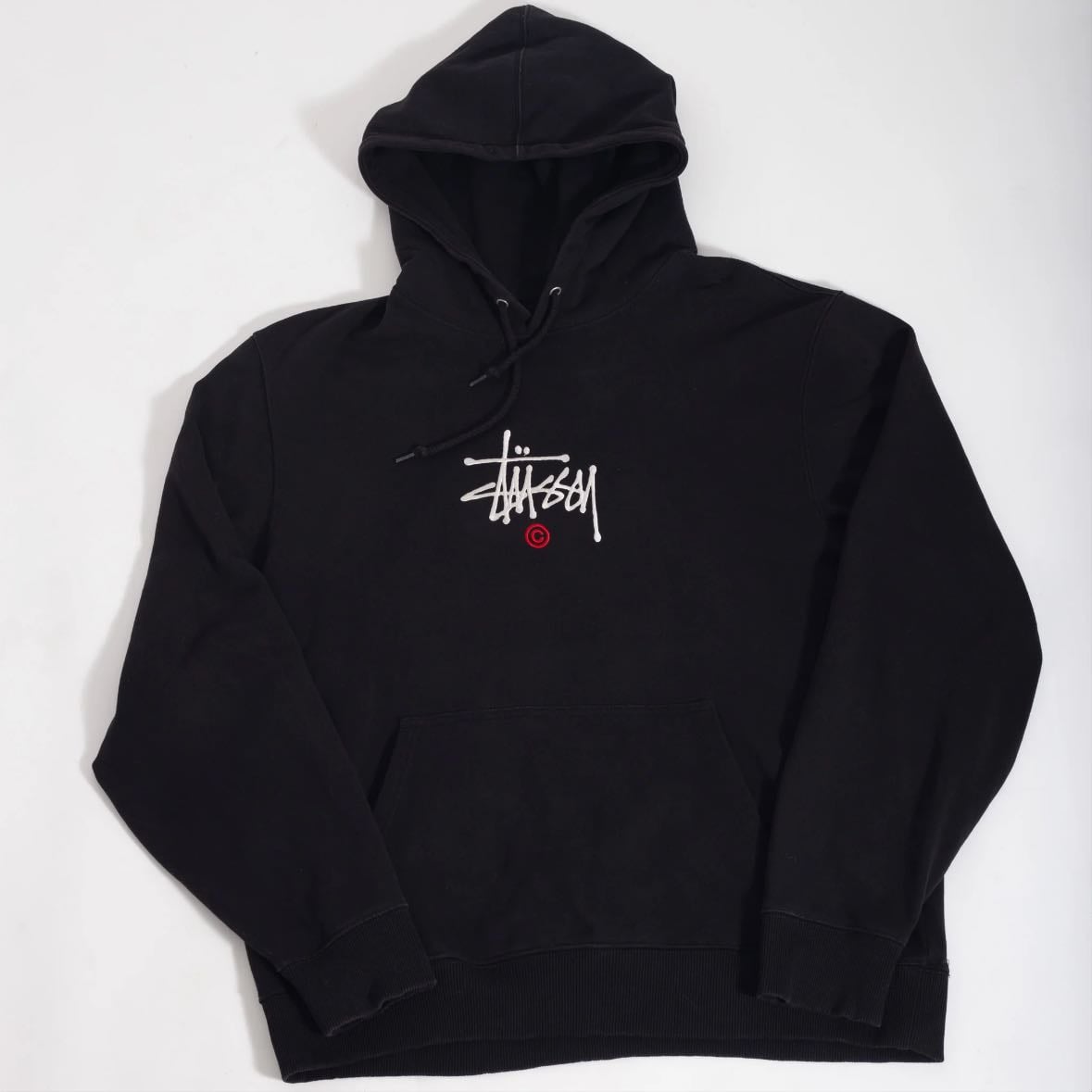 Stussy Black Hoodie - Tamanho GG