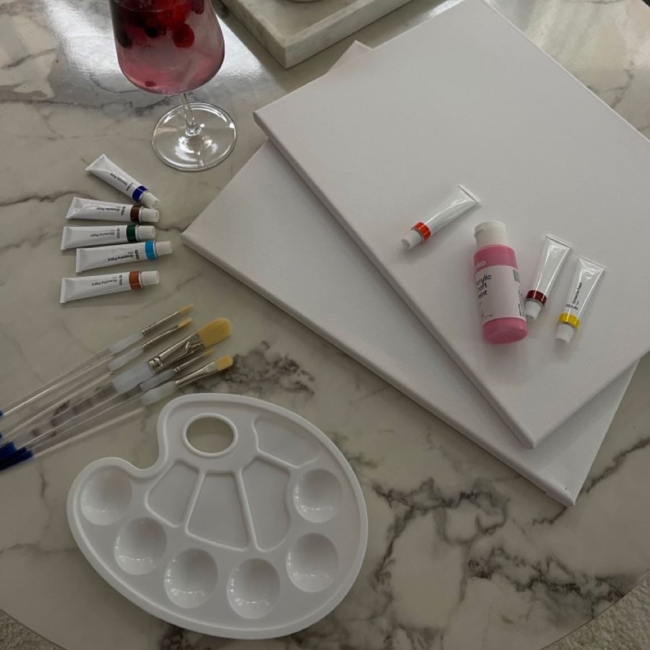 Have an at-home paint & sip night