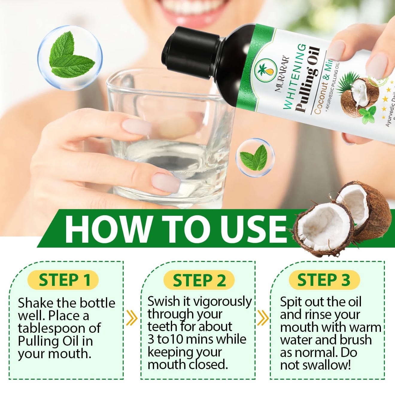 Oil pulling (coconut)