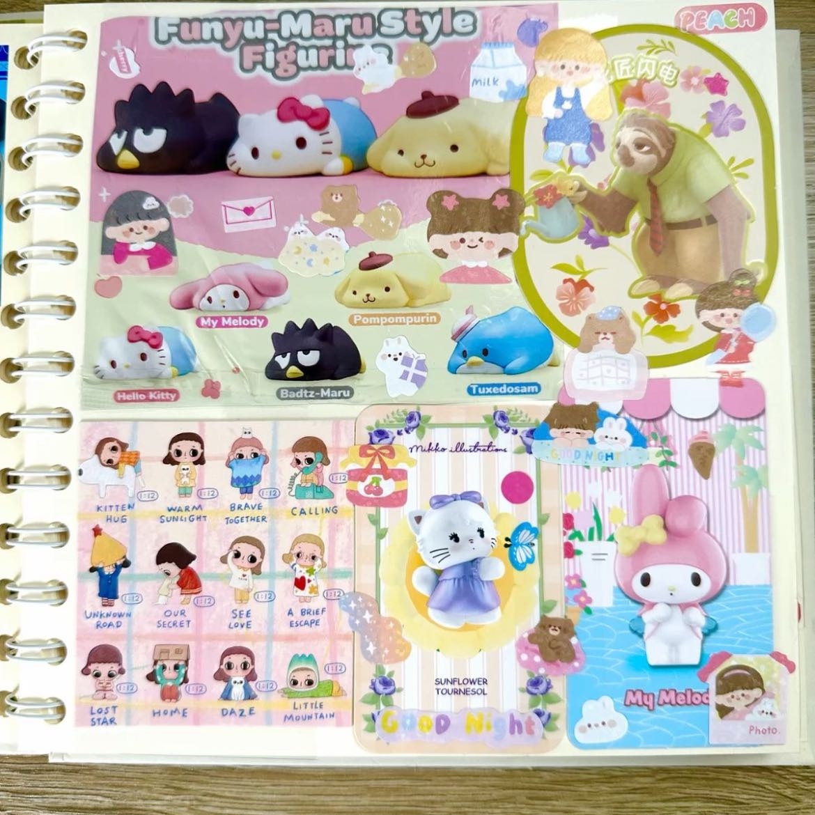 blind box collection page - cut opened blind boxes and stick them to a page