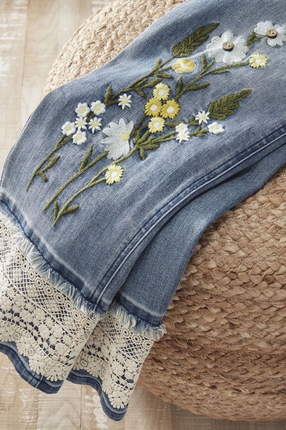 Embroidered Jeans
