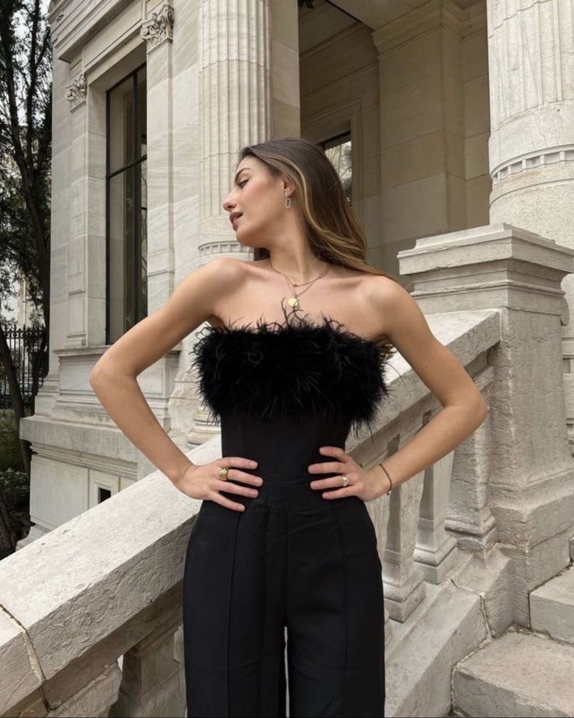 Top com plumas