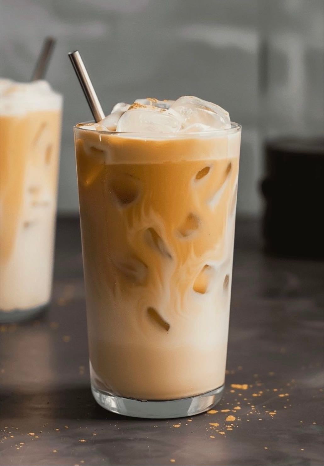 Iced vanilla latte