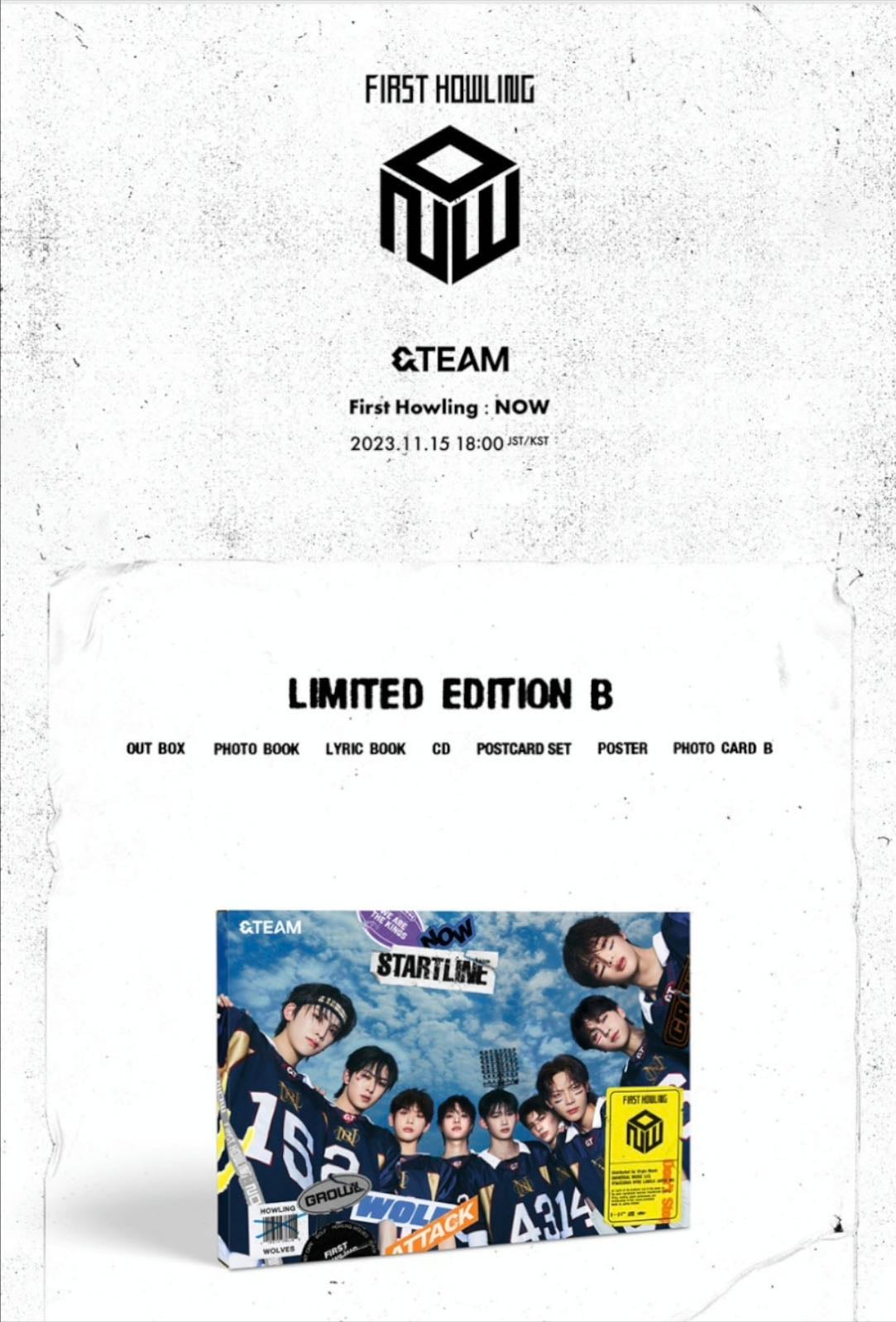 TEAM JP 1st First Howling NOW Limited B CD