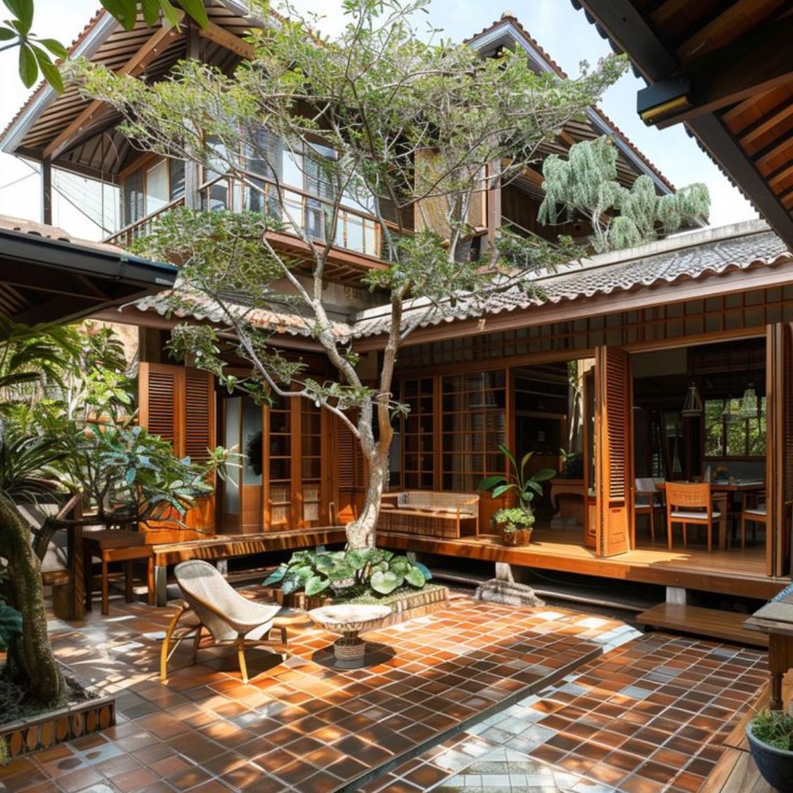 House #2 - A tree inside the house.