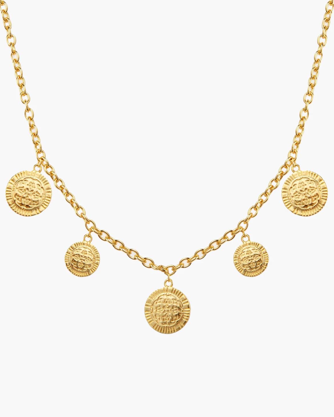necklace - golden hojas