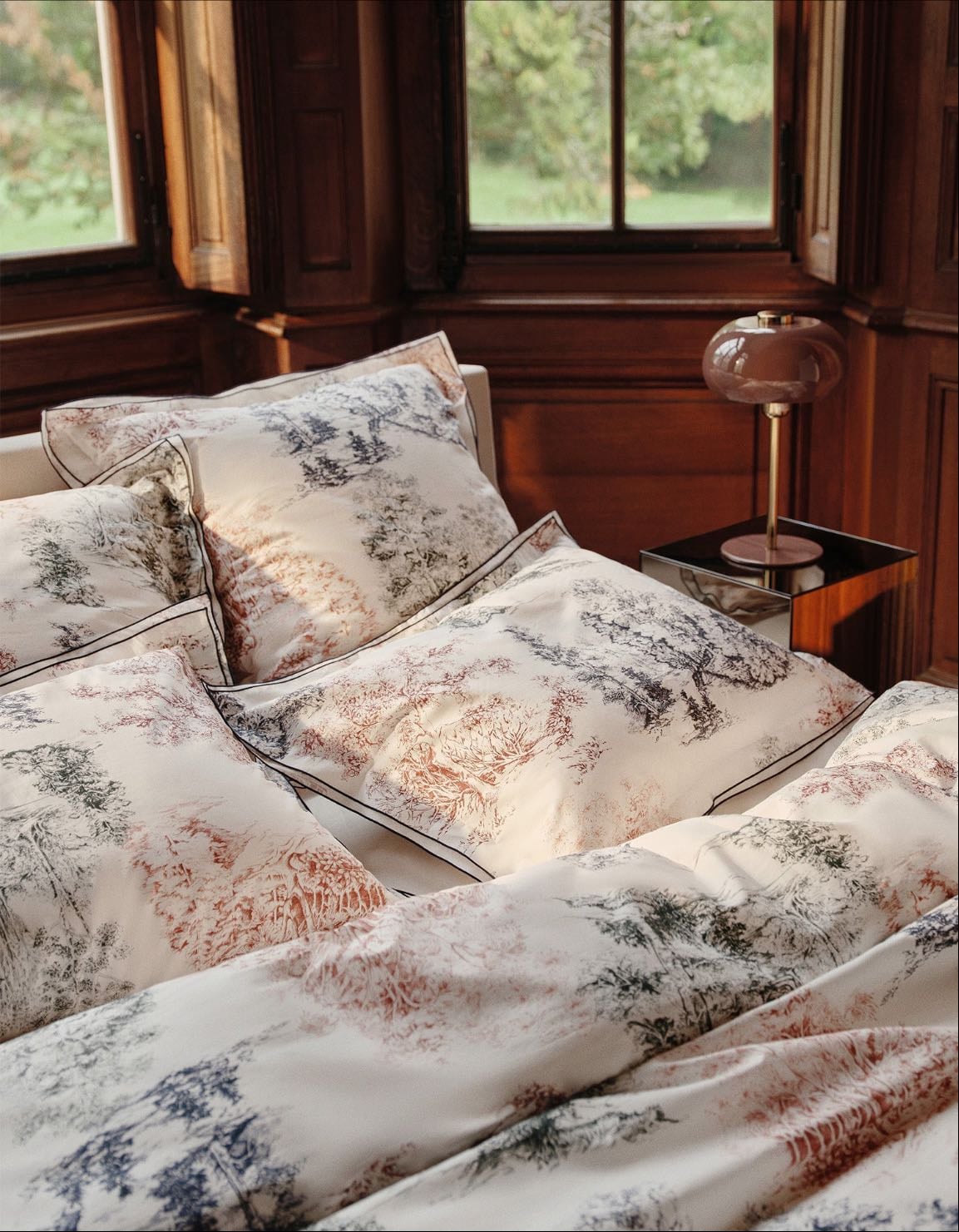 Bonsoir - PARURE PERCALE DE COTON 120 FILS - PAUL & JOE - BOSQUET D'HIVER - ~200€