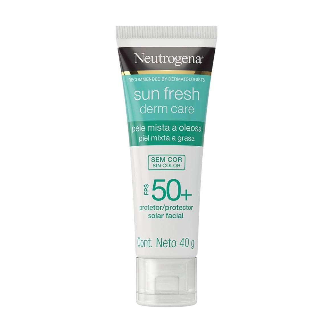 Neutrogena Sun fresh Protector Solar Facial sin color Dermcare Niacinamida FPS50+ - Sin sensación grasosa y a buen precio