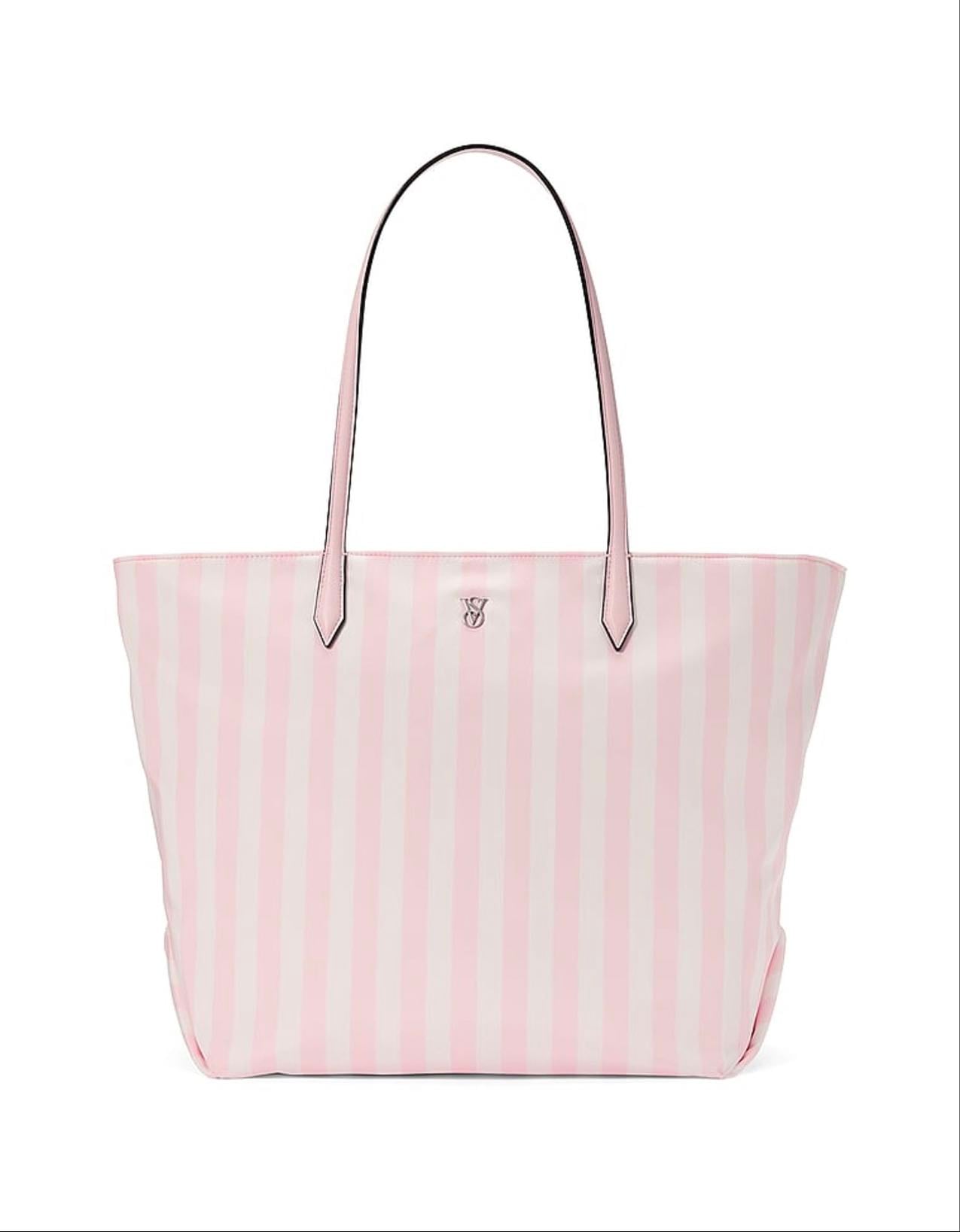 Iconic stripe pink tote bag - £75