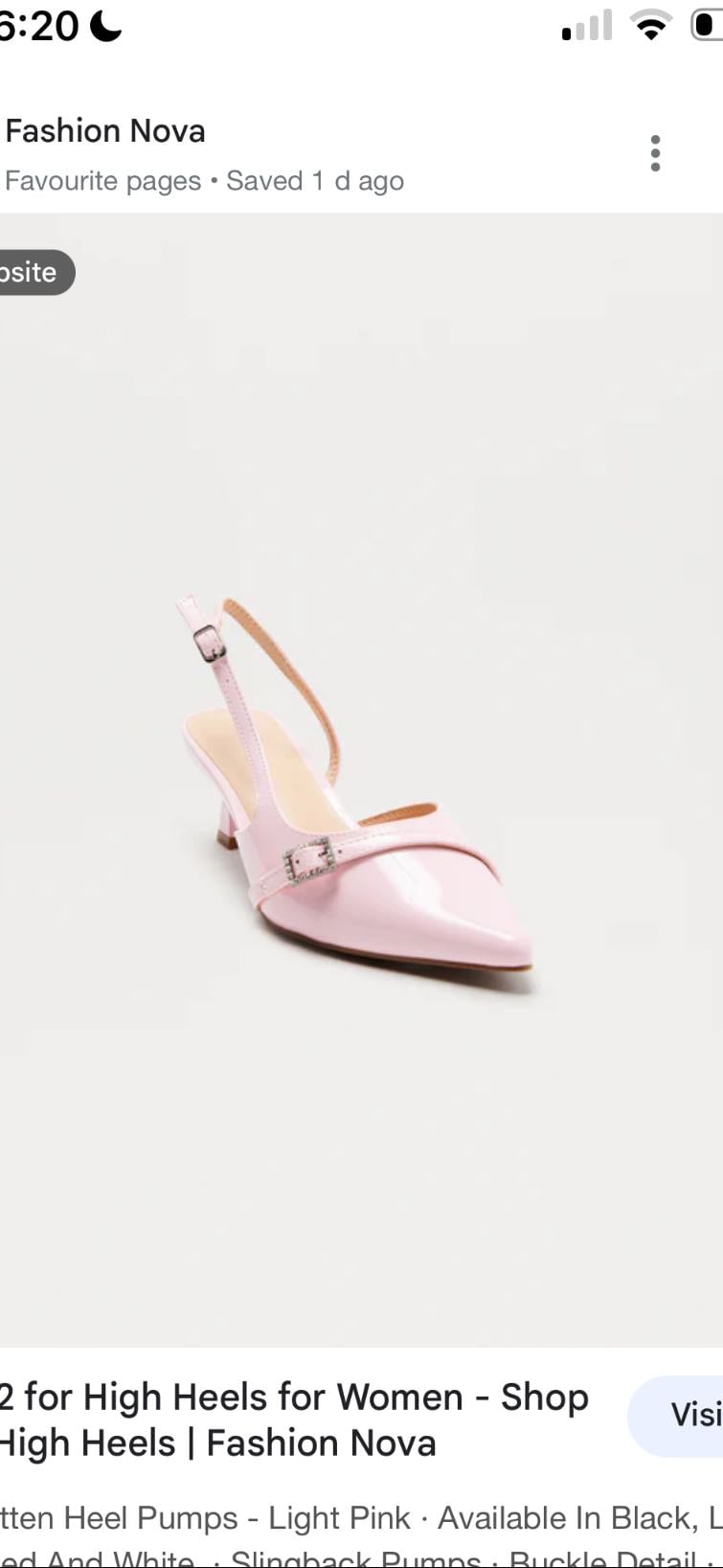 Pink kitten heel slingback - £9