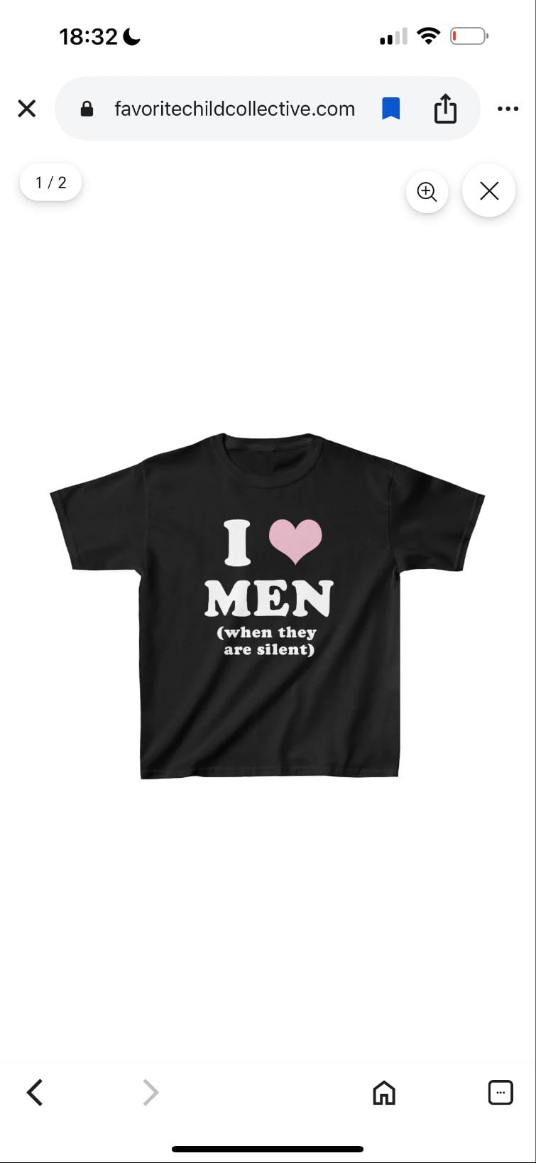 I love silent men baby tee