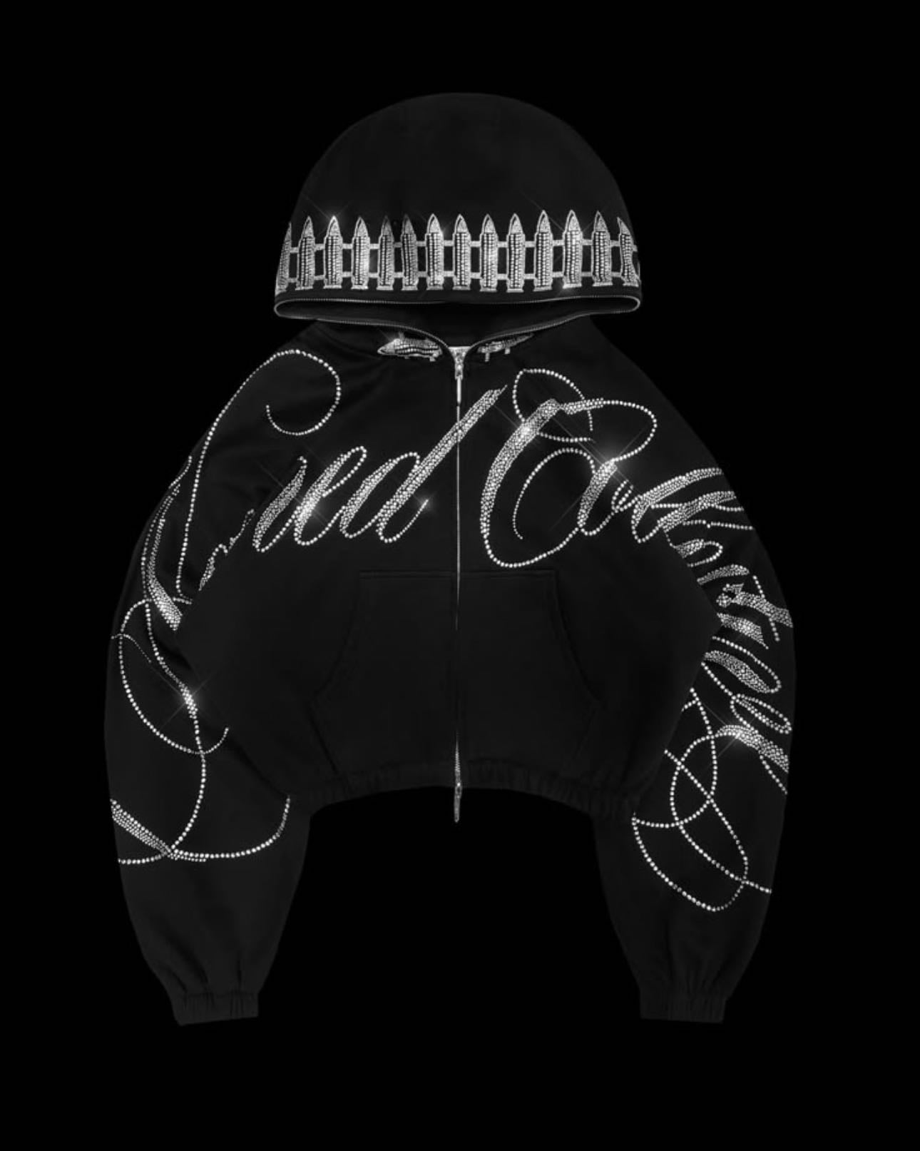 Rhinestone hoodie - £100