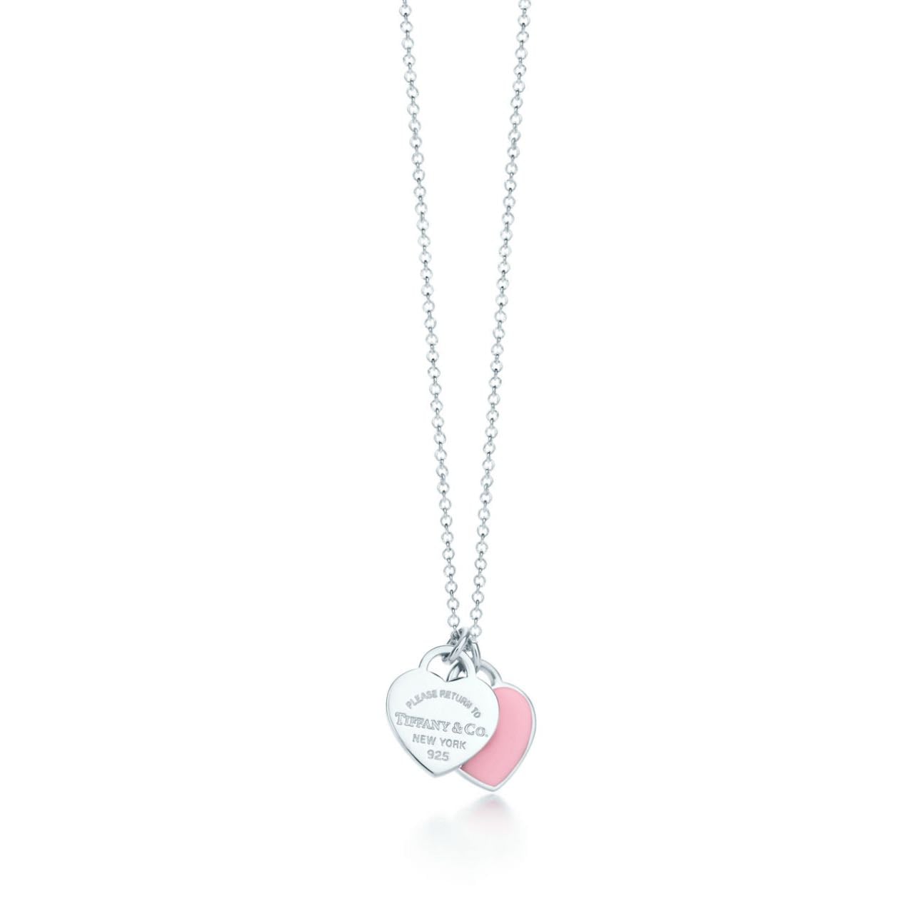 Double heart tag pendant - £275