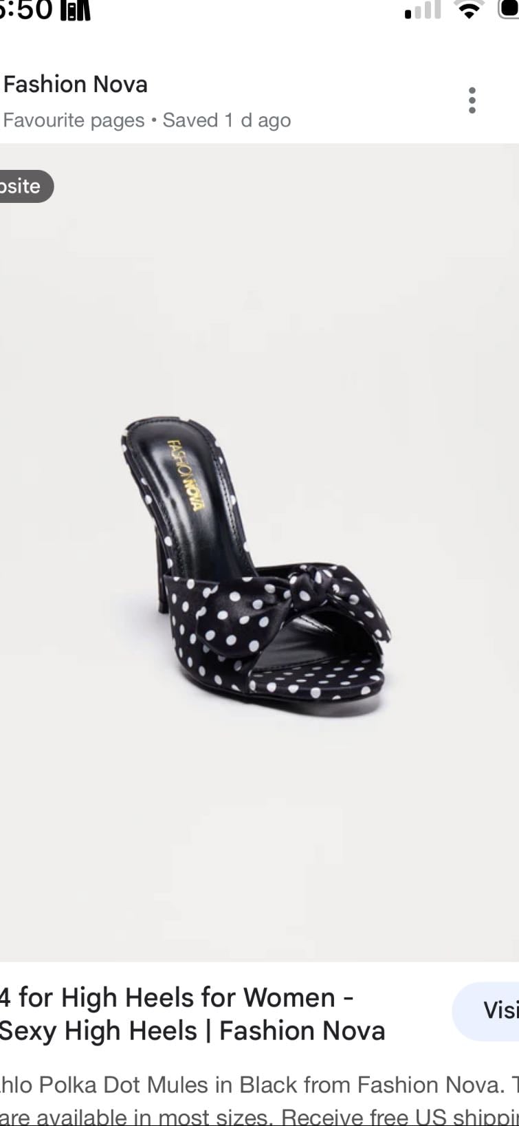 Polka dot mules - £6