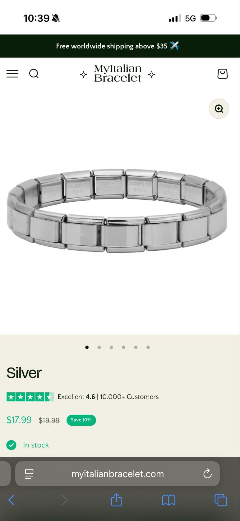 Italian Charm Bracelet - $19.99