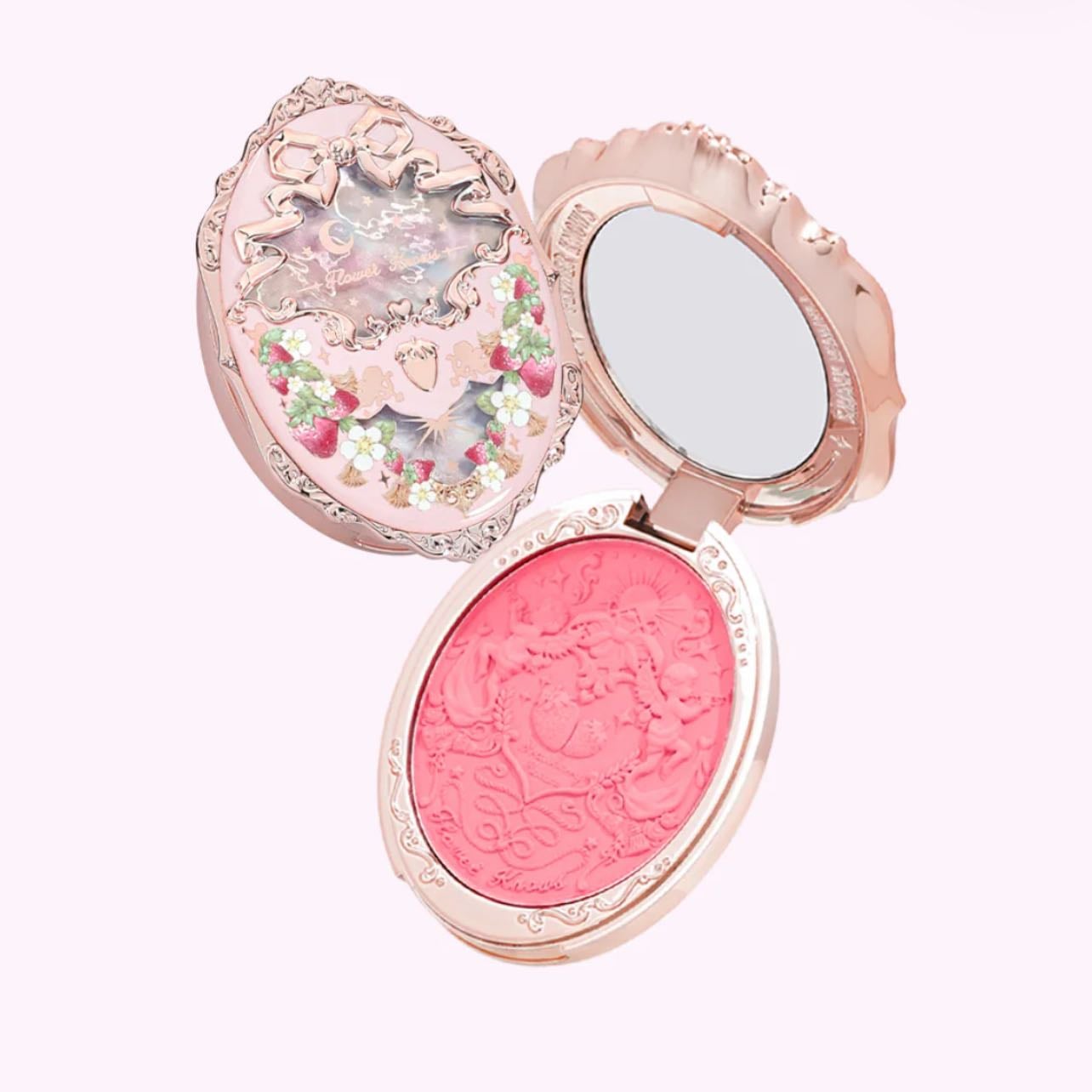 Violet Strawberry Rococo Embossed Blush