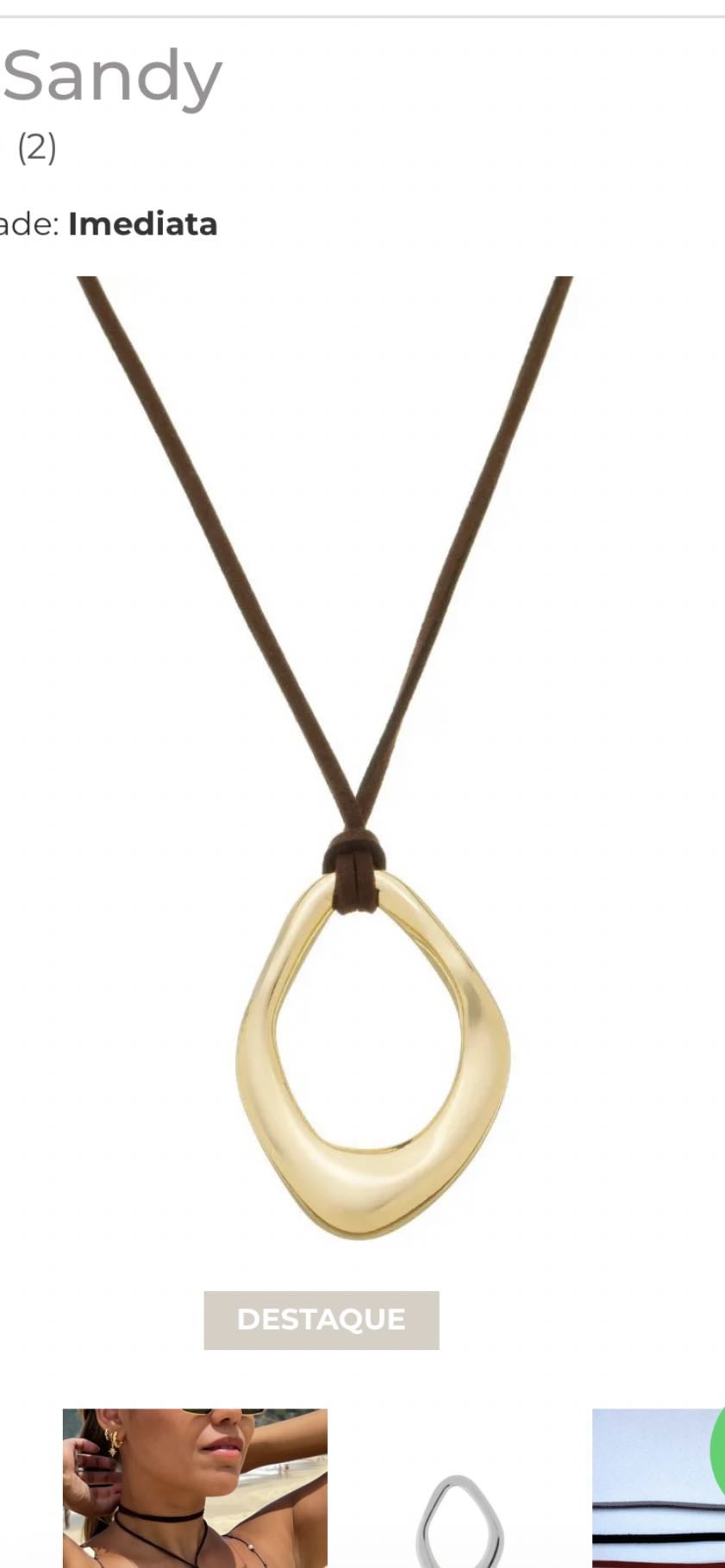 Colar dourado - R$70,00