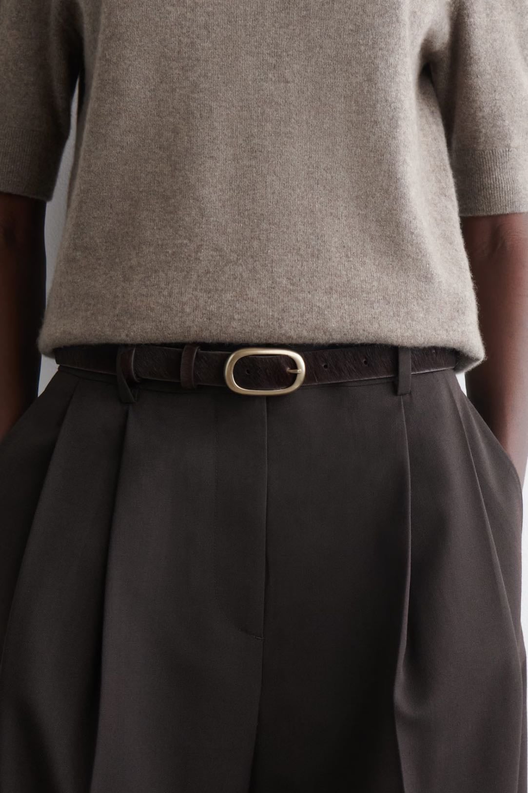 Ceinture cuir brossΓ© - 69β¬