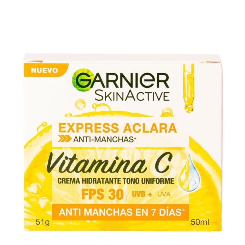 Crema y protector solar - Garnier express aclara