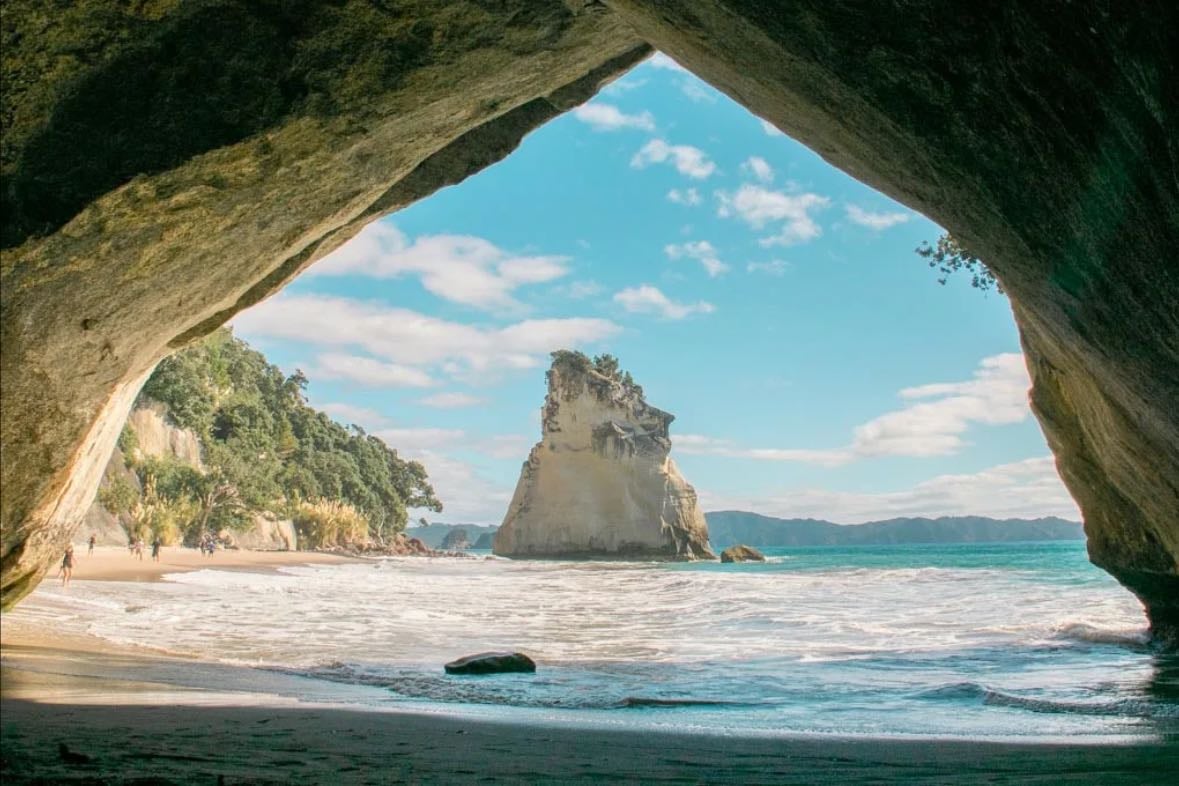 Go to Cathedral Cove Beach