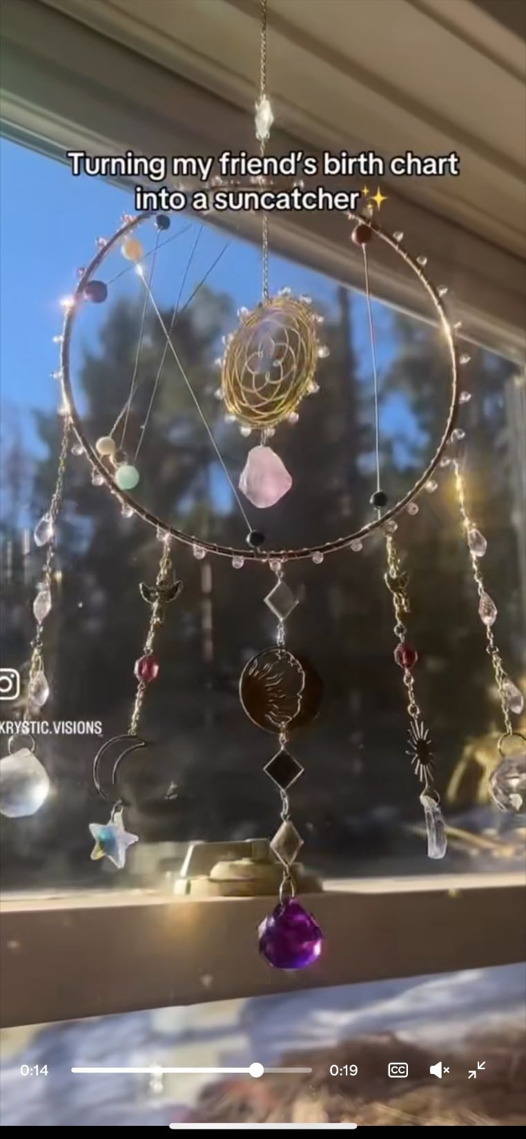 birth chart sun catcher
