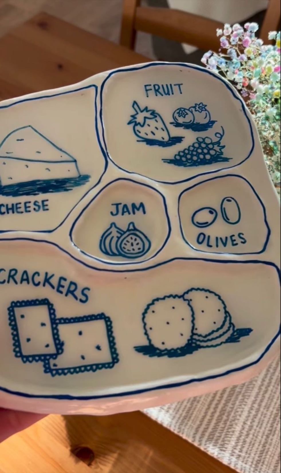 ceramic snack tray