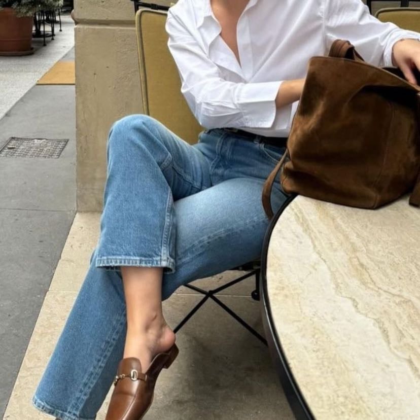 Blue jeans white shirt