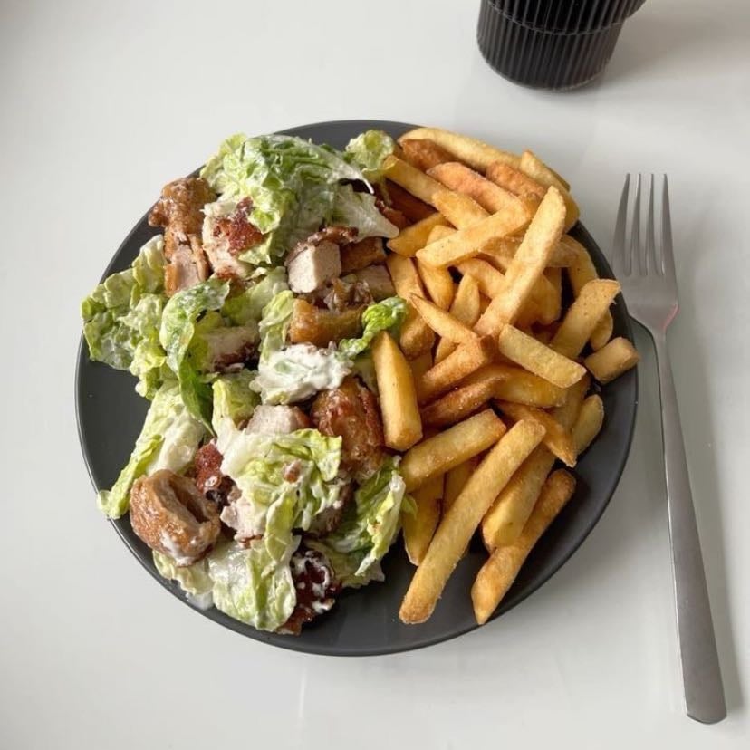 with fries