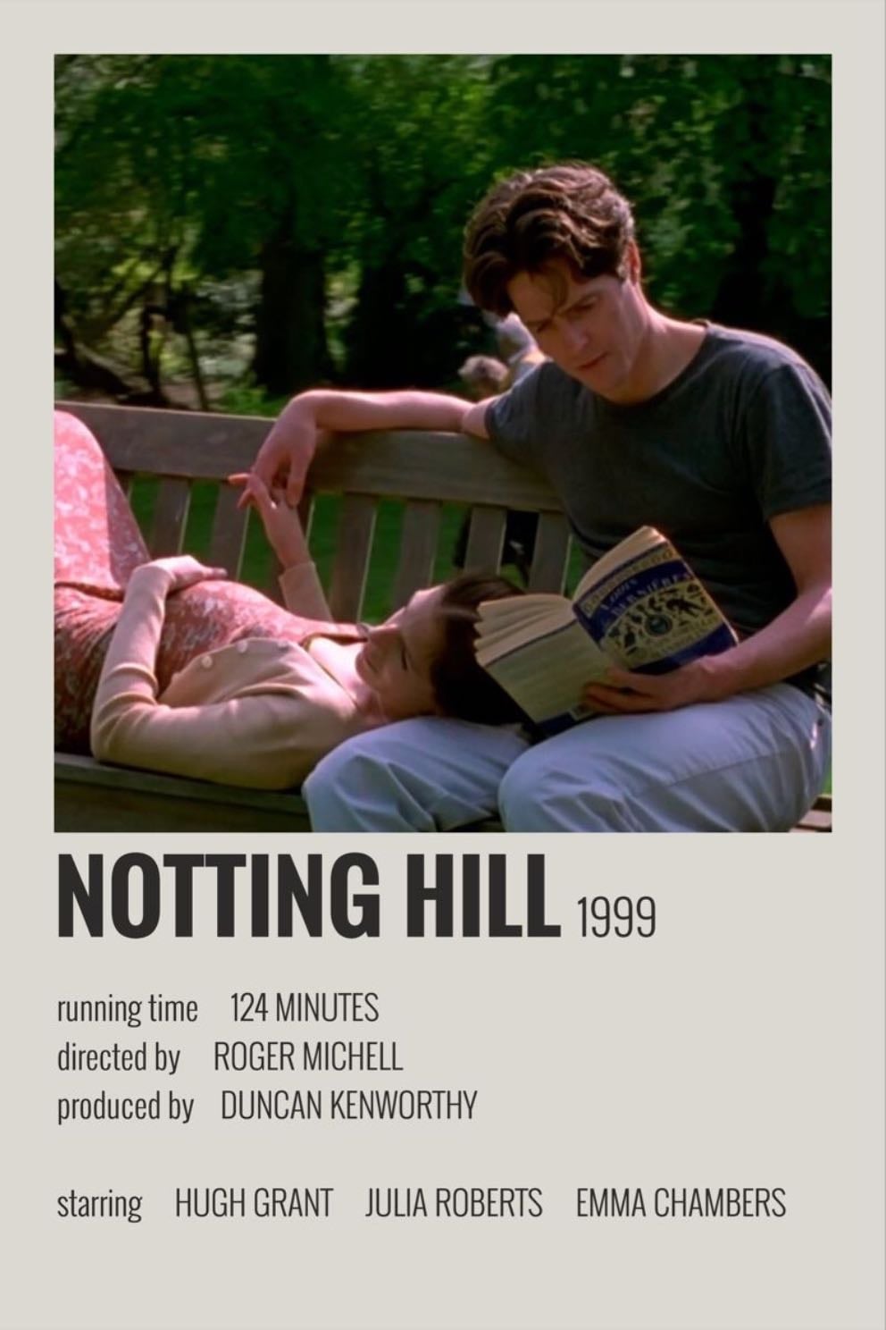 4. notthing hill - i'm just a girl standing in front of a boy asking him to love her.