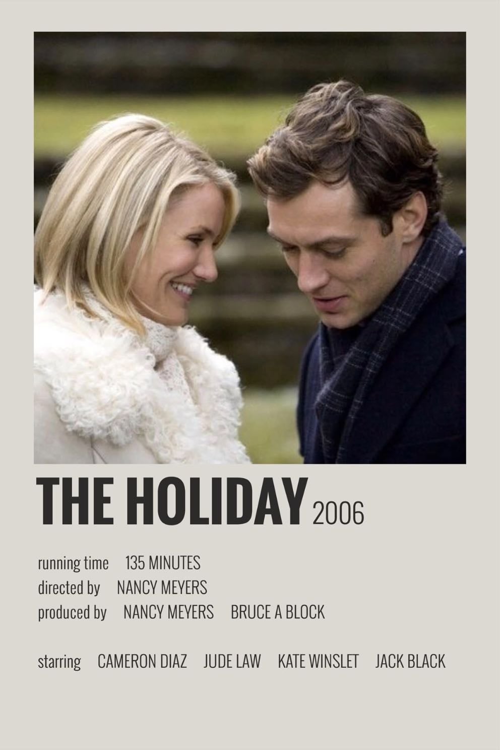 2. the holiday - you, I can tell, are a leading lady.