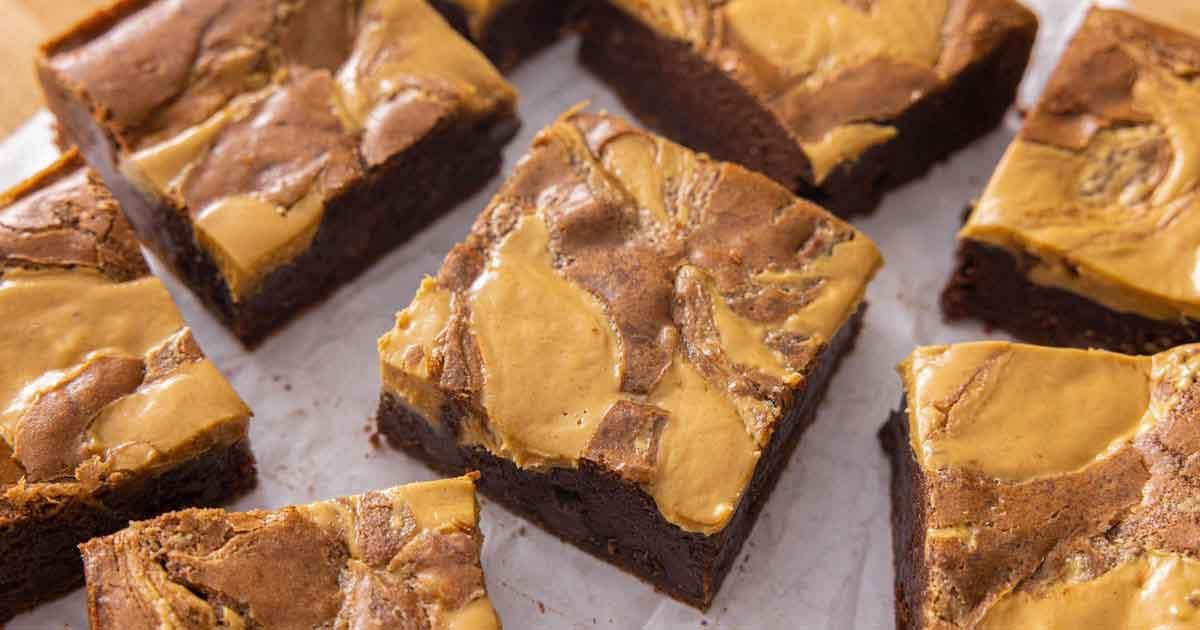 Peanut Butter Brownies - Preppy Kitchen