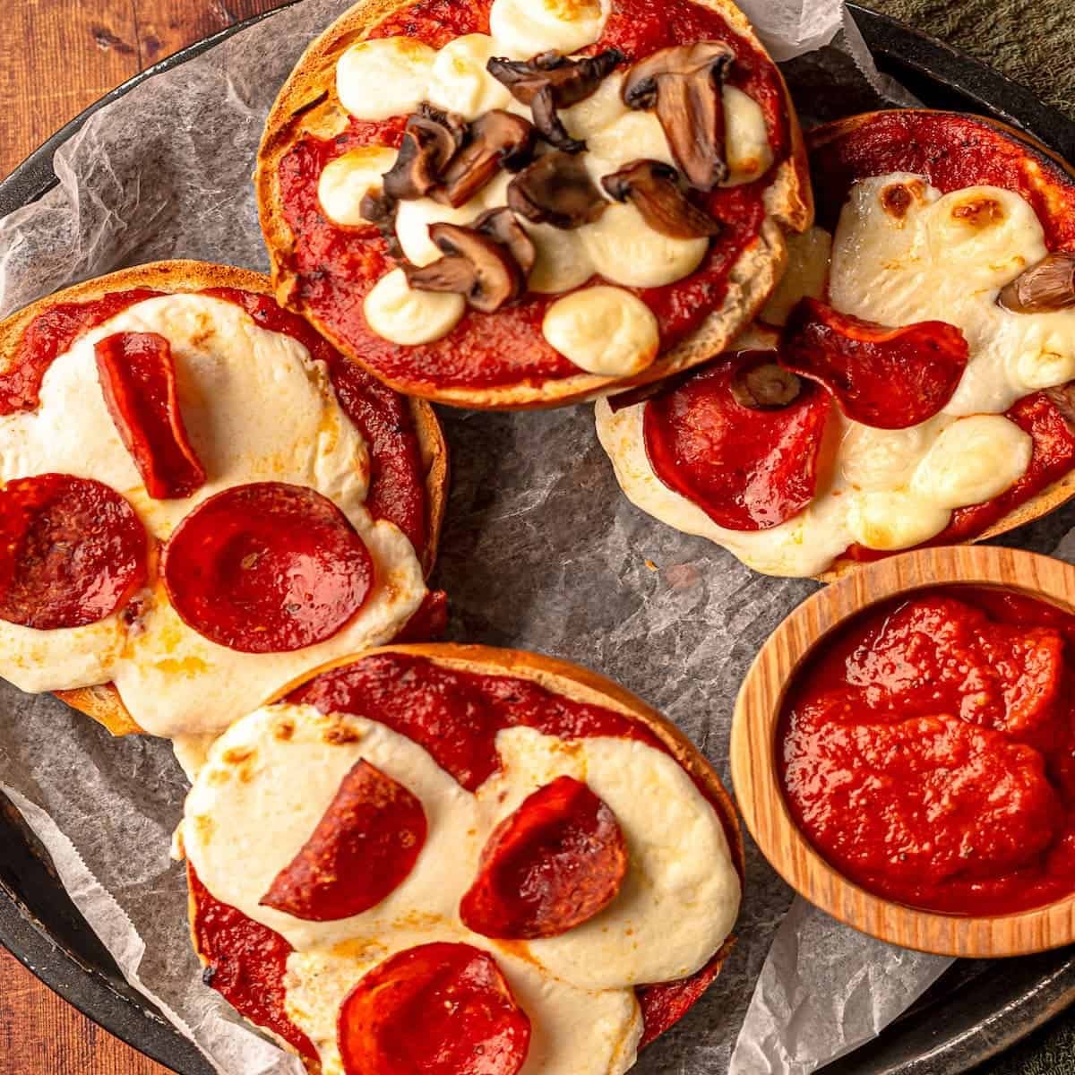 Air Fryer Pizza Bagels - Real Food with Sarah